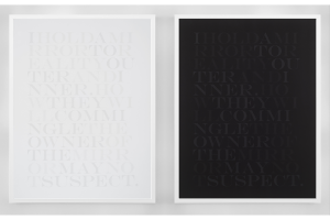 The Sighted (I Hold), 2013; Archival pigment prints, Hahnemuhle rag paper, framed diptych; 29 x 23 inches each